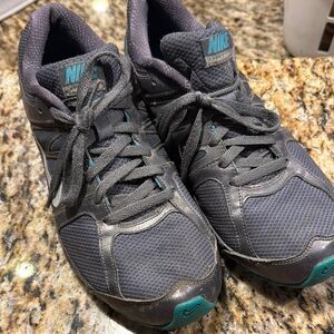 Nike Gray and Blue Athletic Shoes with Cushioned Soles